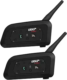 Fone de ouvido Bluetooth V6 Pro para motocicleta, sistema de comunicação de intercomunicador para esqui e motocicleta (V6 2PCS)