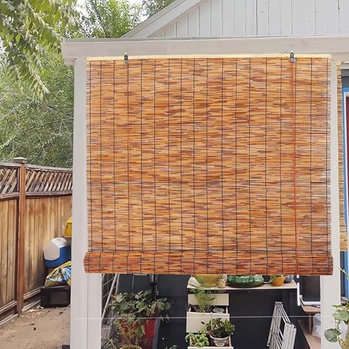 Bambusrollos, Bambus-Jalousien, Outdoor-Rollos, dekorative Strohvorhänge, Bambusrollos, für Decks, Balkone, Terrassen, Innenhof, individuelle Größe (40 x 60 cm) Bambusrollos, Bambus-Jalousien, Outdoor-Rollos, dekorative Strohvorhänge, Bambusrollos, für Decks, Balkone, Terrassen, Innenhof, individuelle Größe (40 x 60 cm)