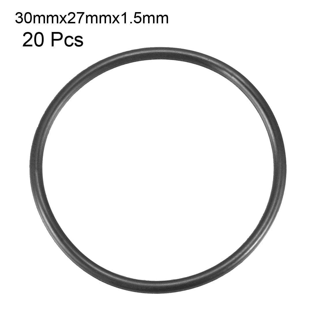 Uxcell Lot De 20 Joints Toriques En Caoutchouc Nitrile, 30 Mm De Diamètre Extérieur 27 Mm ID 1,5 Mm De Largeur, Joint D'étanchéité Métrique