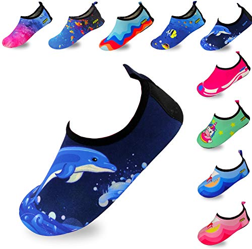 Quick-Dry, Non-Slip, Lightweight Swim Shoes for Summer, Beach, Sea & Pool – for Boys, Girls, Babies, Toddlers & Little Kids