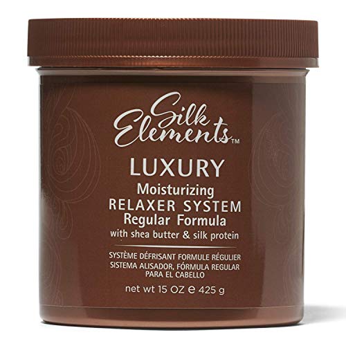 Silk Elements Luxury Moisturizing Relaxer System | With Shea Butter and Silk Protein 425g| Hair Straightening Therapy | Smoothing System | 100% Straight Hair | Frizzy Free (Regular)