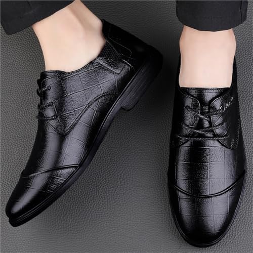 Men's Lace Up Oxford Dress Shoes Polishing Leather Formal Business Casual Footwear2