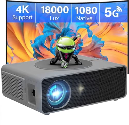 Image of TOPTRO Q10 Pro Max Projector for Home 4K Support, 12000 Lumen Native Full HD Projector 2GB RAM 5G WiFi 6 Bluetooth 5 YouTube PrimeVideo Netflix Builtin Portable Projector 300inch Home Cinema Projector