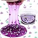 Clear Slime, 10,2 oz Lila Traube Jelly Cube Glimmer Fluffy Schleim für Kinder, Kinderpartygeschenk, Geburtstag, Ostern, Neujahr, Geschenk für Mädchen und Jungen im Alter von 6, 7, 8, 9, 10 Jahren