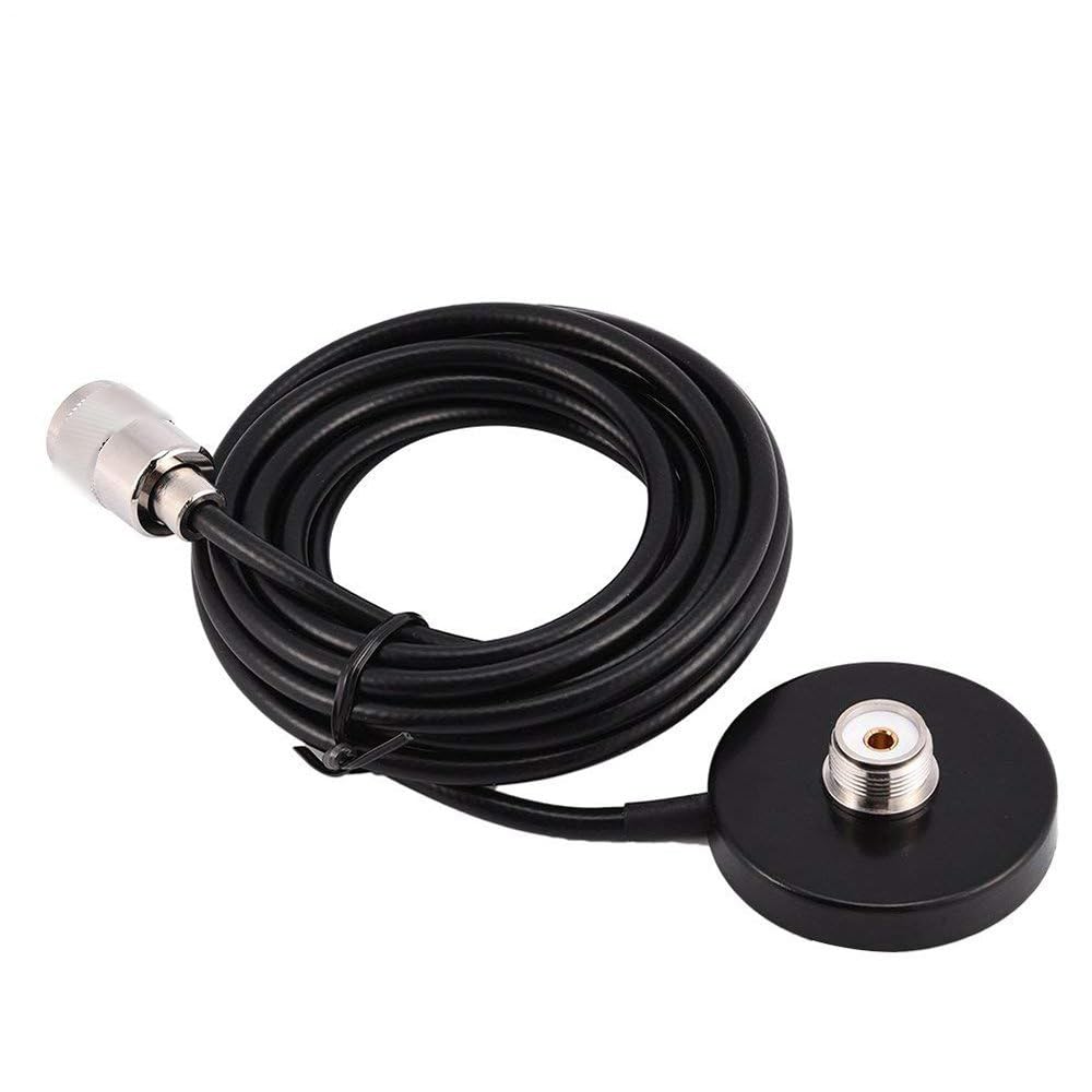SO239 Mount Magnetic Base UHF PL-259 Antenna Cable Roof or Trunk for Mobile Radios PL259 Connector for Yaesu Kenwood Vertex Icom Mobile Radios