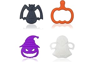 Anditoy 4 Pack Halloween Teething Toys Halloween Teether for 3-12 Months Baby...