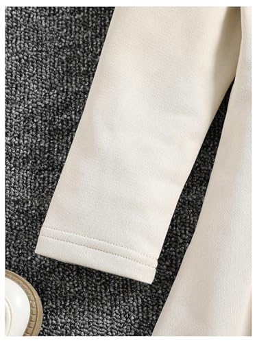 Floerns Girl's Solid Long Sleeve Hooded Dress Flare Hem Pleated Short Dresses3