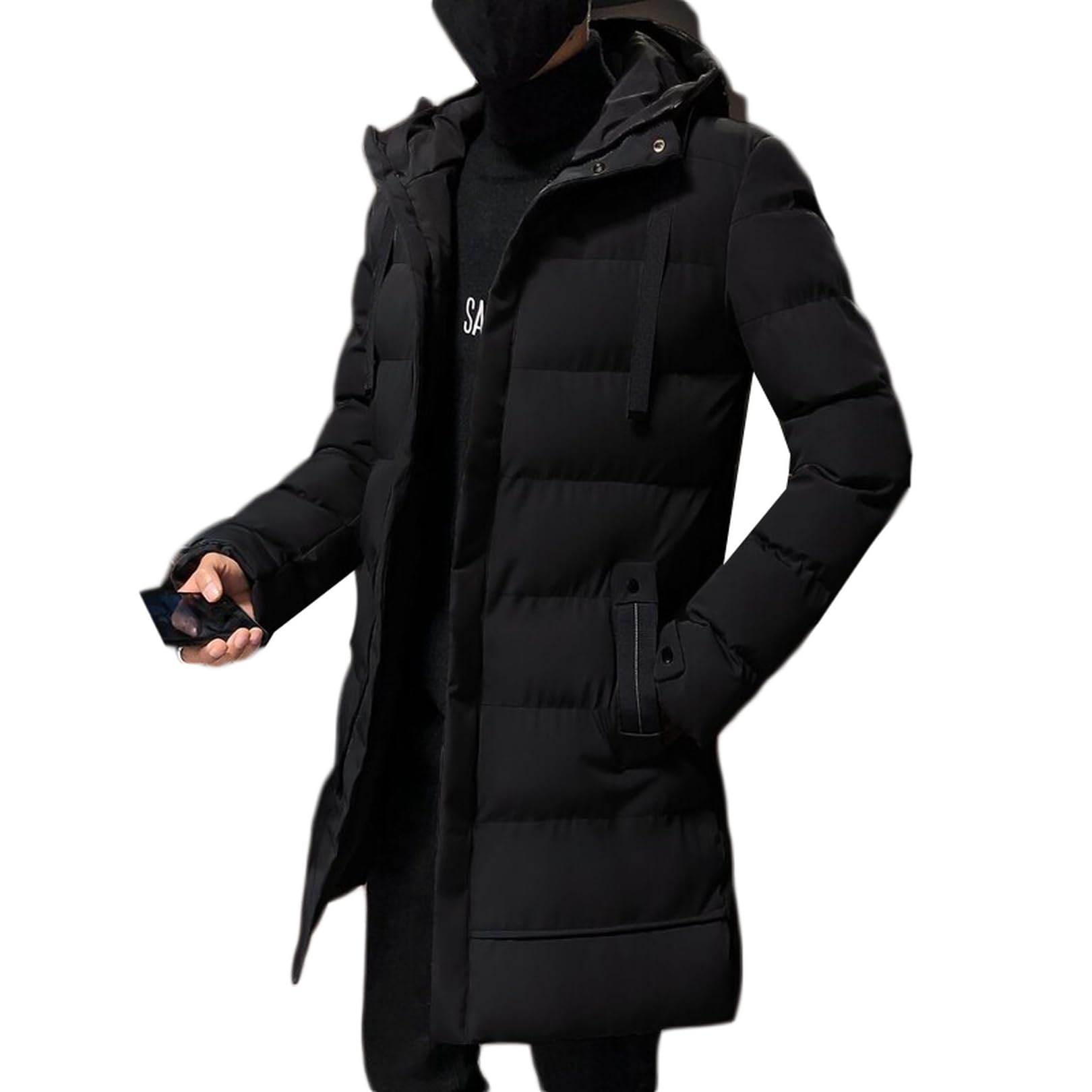 ナ*ナ様 ラコステ ロングコートダウン 中綿 ブラック メンズ5 日本製 ボリューミーロングダウンコート BF003J - ラコステ（LACOSTE