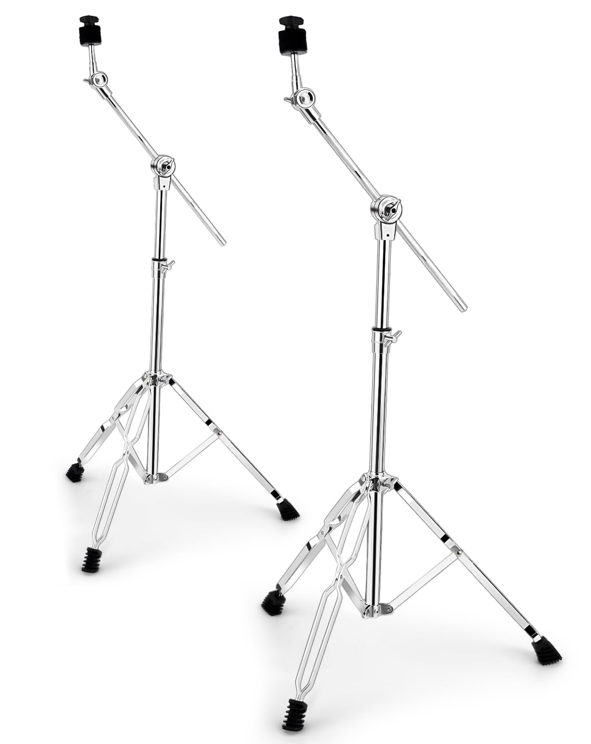 Beckenständer, Standard-Beckenständer, verstellbar, 76,2 cm - 147,3 cm, Ride- und Crash-Beckenständer, 2 Stück