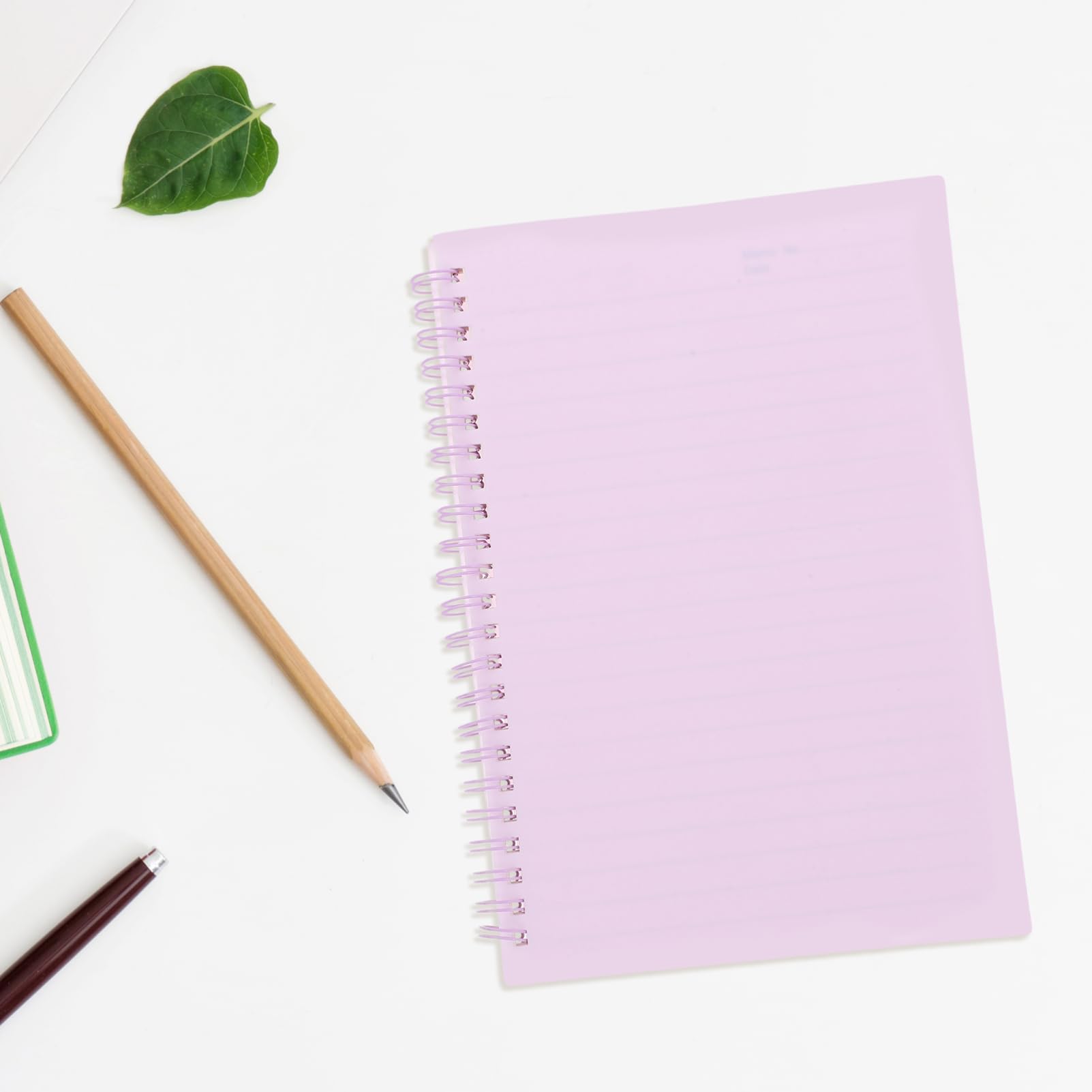 NUOBESTY Spiral Notizbuch A5 Kariert 5 Stück 80 Linierte Seiten Robuste Hülle Spiralbindung für Schule und Büro