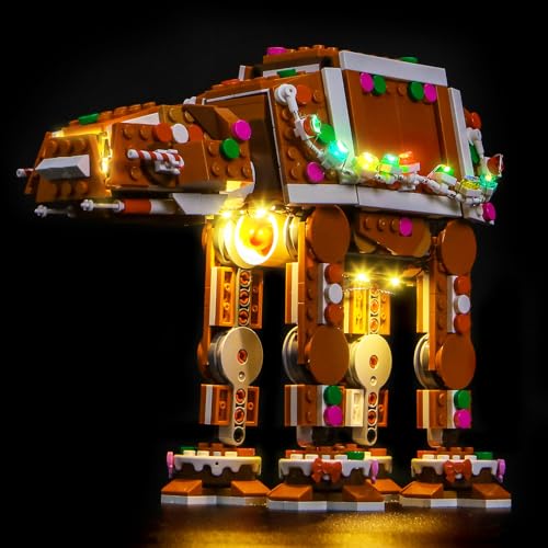 LocoLee Light kit Compatible with Lego 40806 Gingerbread AT-AT Walker - No Model Only Light, LED Lighting Accessories Compatible with Lego 40806 (Standard Version)