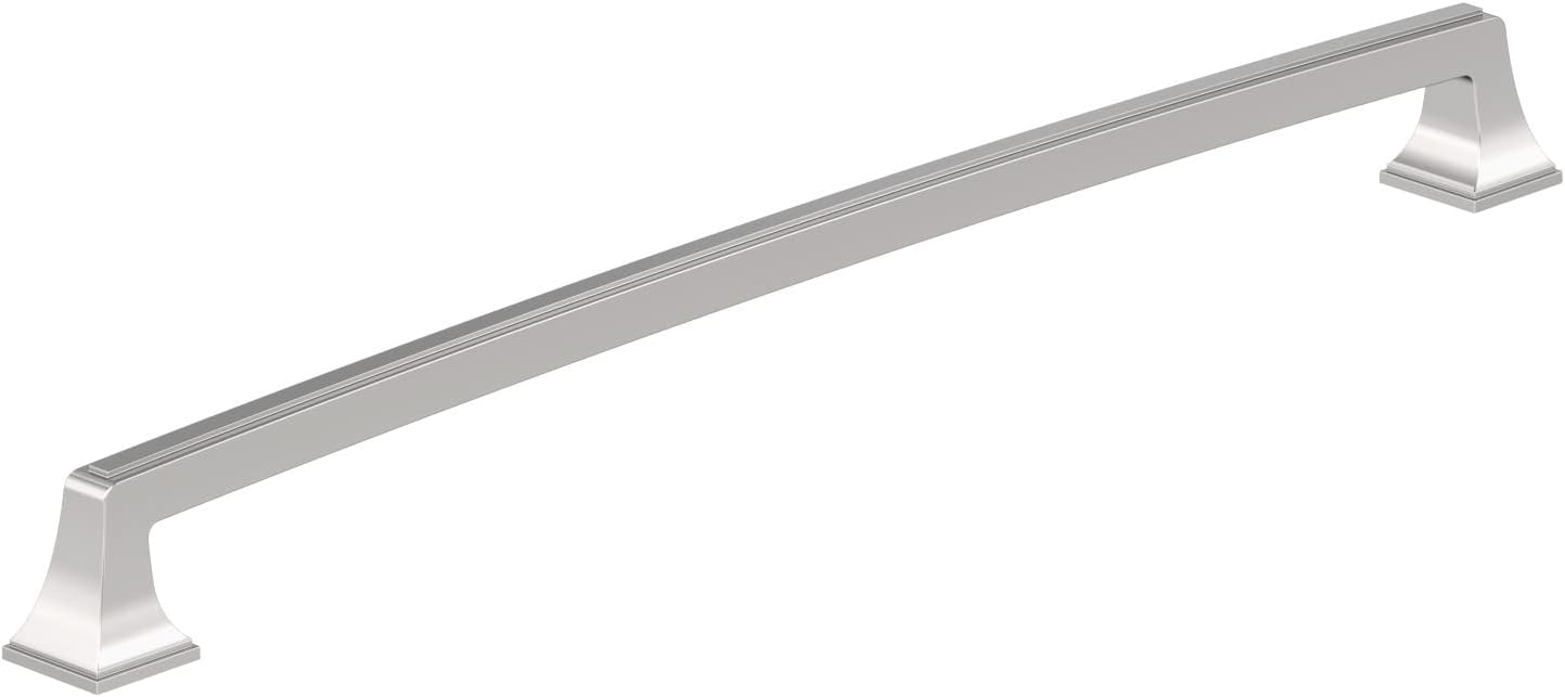Amerock | Oversized Cabinet Hardware/Appliance Handle Pull | Polished Chrome | 18 in (457 mm) Center-to-Center Drawer Pull | Mulholland | Kitchen and Bathroom Cabinet Hardware | Furniture Hardware
