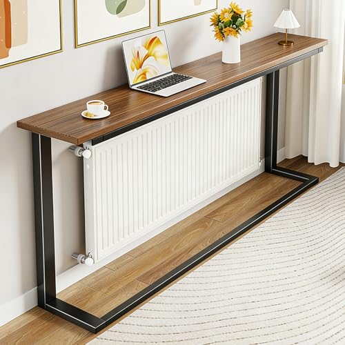 HARELA Radiator Shelf Over Sofa Table 160x20cm Brown