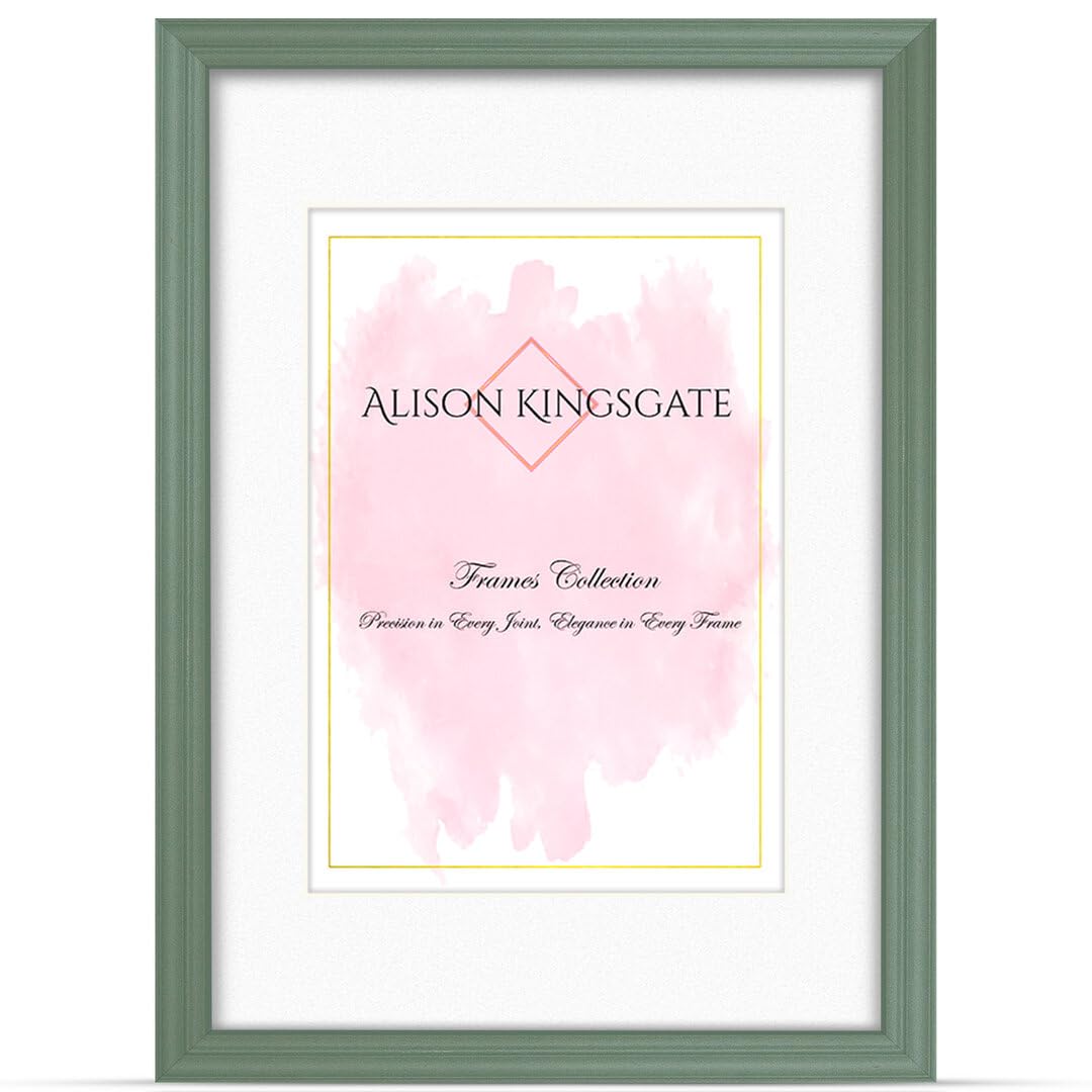 Alison Kingsgate A2 Green Picture Frame with Mount for A3 Photos — image 1