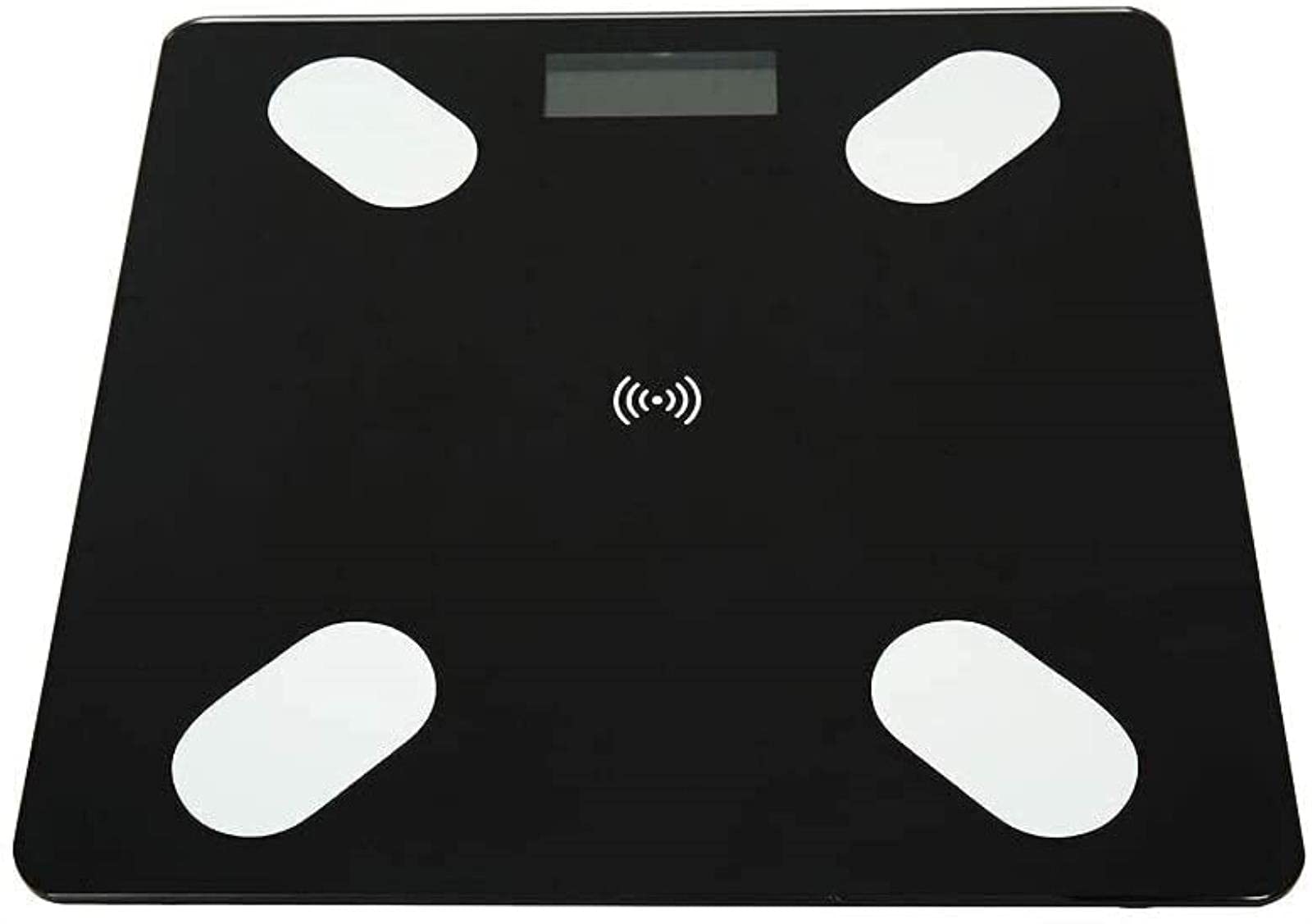 Báscula de pesaje Báscula de grasa corporal Piso Científica Inteligente Electrónica LED Peso digital Básculas de baño Balanza Bluetooth APLICACIÓN Android IOS Báscula electrónica(Color:Negro)(Negro)