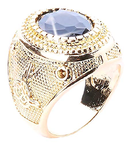 Preisvergleich Produktbild Inception Pro Infinite - Herrenring - schwarzer Stein - Power - goldene Farbe