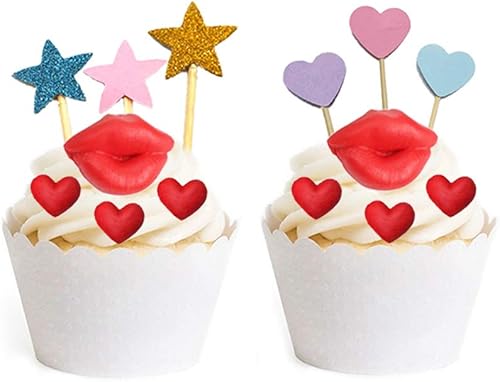 Miniatura 8 de Nifocc Sexy Kiss Collection - Molde de silicona para labios rojos, fondant de chocolate, molde de silicona con corazón de amor, herramienta de