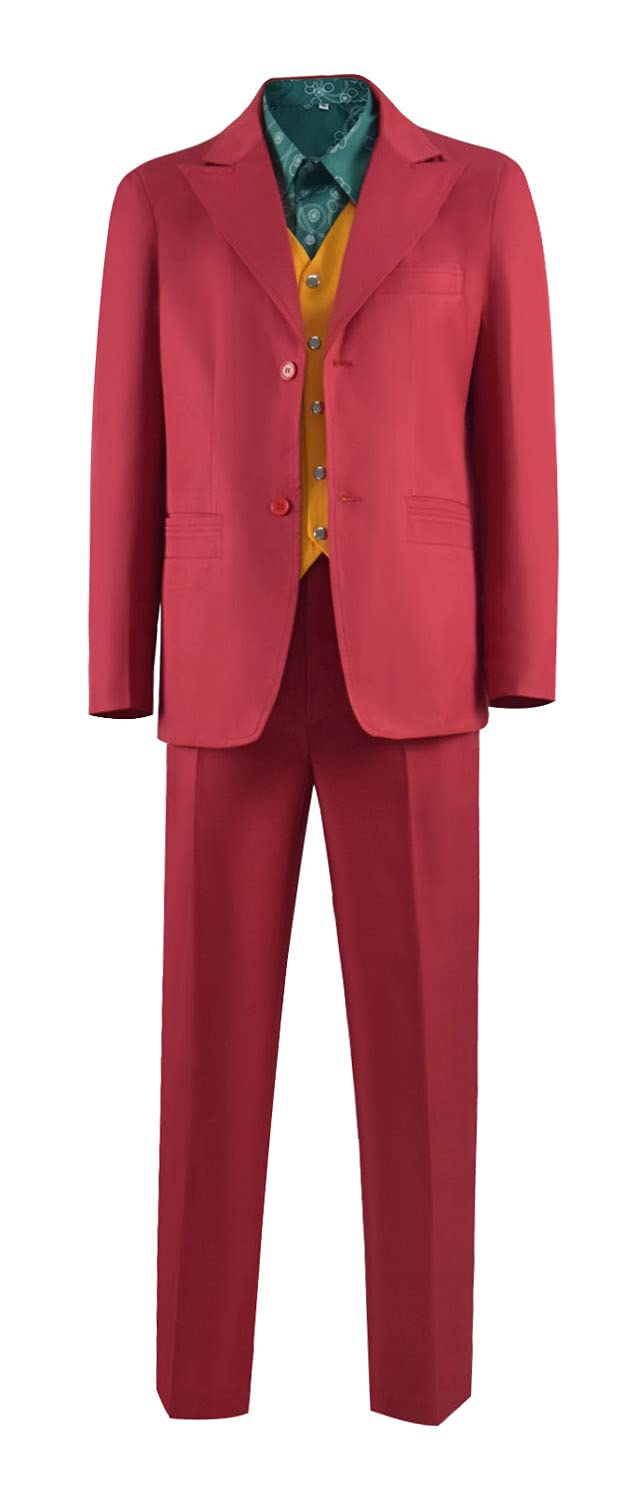 Joaquin Phoenix Cosplay Arthur Fleck Costume Performance Uniform Clown Joke Halloween Party Outfits Suits Adult Men