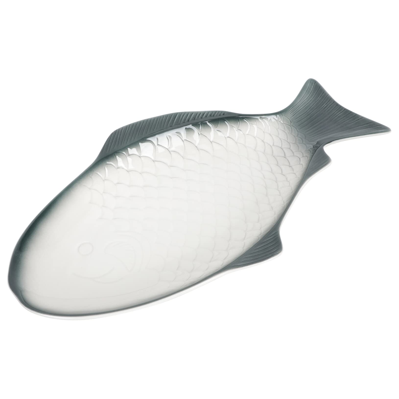 Piatto a Forma di Pesce in Ceramica per Pesce al Vapore | Piatto da Portata per Pesce, per Frutti di Mare, Regalo per Inaugurazione Casa