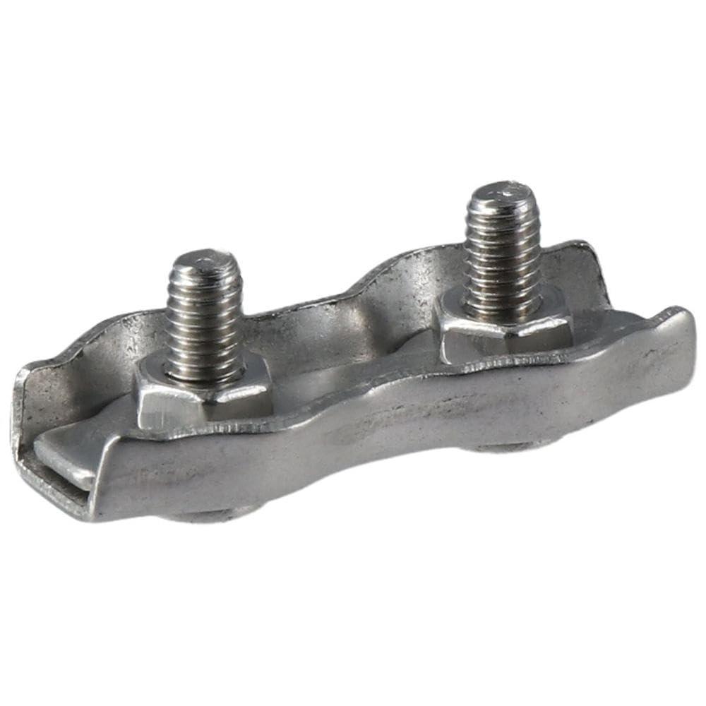 HOBBYIN 20Pcs M3 3mm Duplex Clips Stainless Steel Wire Cable Rope Grips Clamps Caliper,Double Bolt Wire Cable Clamps