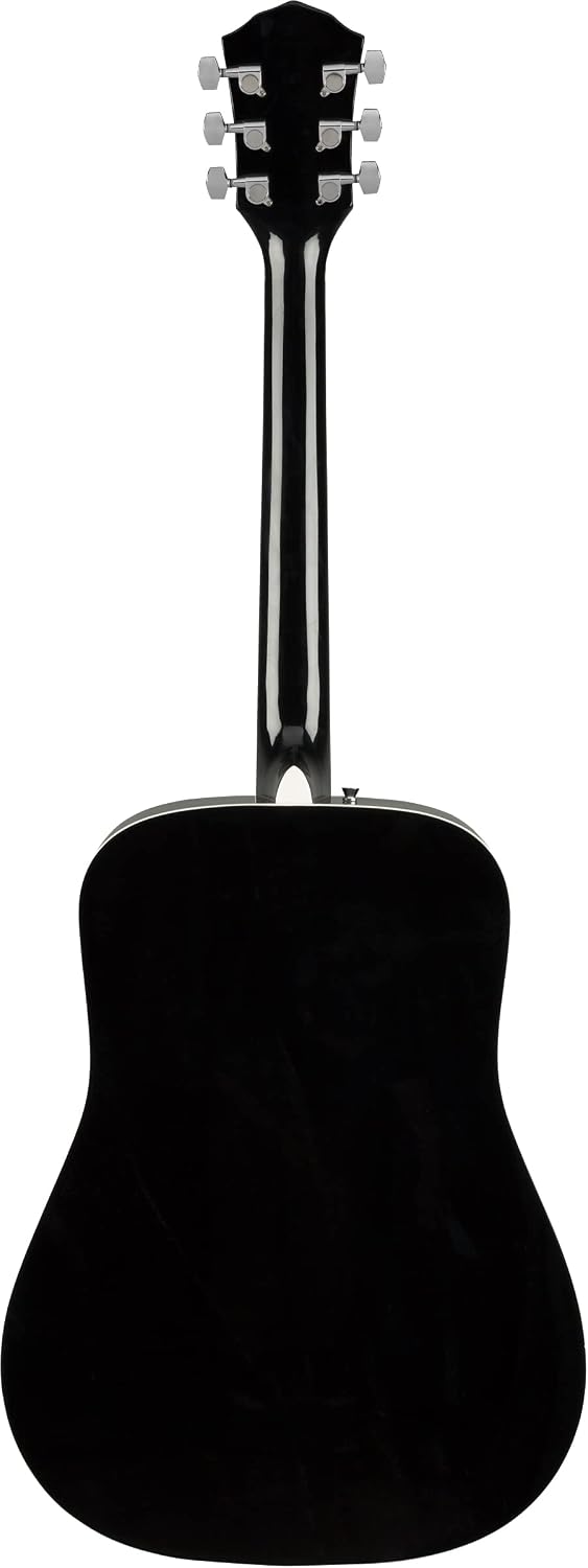Fender FA-125 Dreadnought Acoustic Guitar - Black Bundle with Gig Bag, Tuner, Strap, Strings, Picks, and Austin Bazaar Instructional DVD