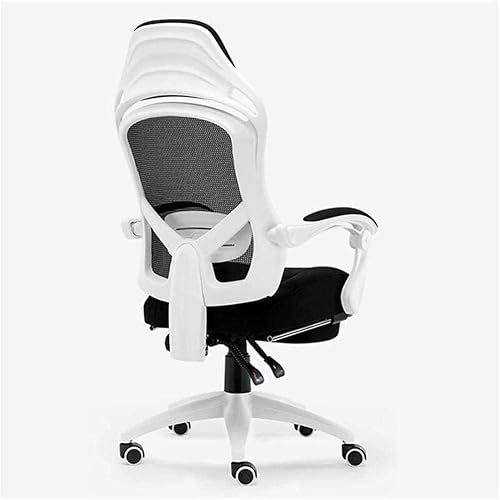 Silla de oficina de malla de tela, silla giratoria ejecutiva de escritorio para computadora con asiento grande y reposabrazos ajustables (un color)