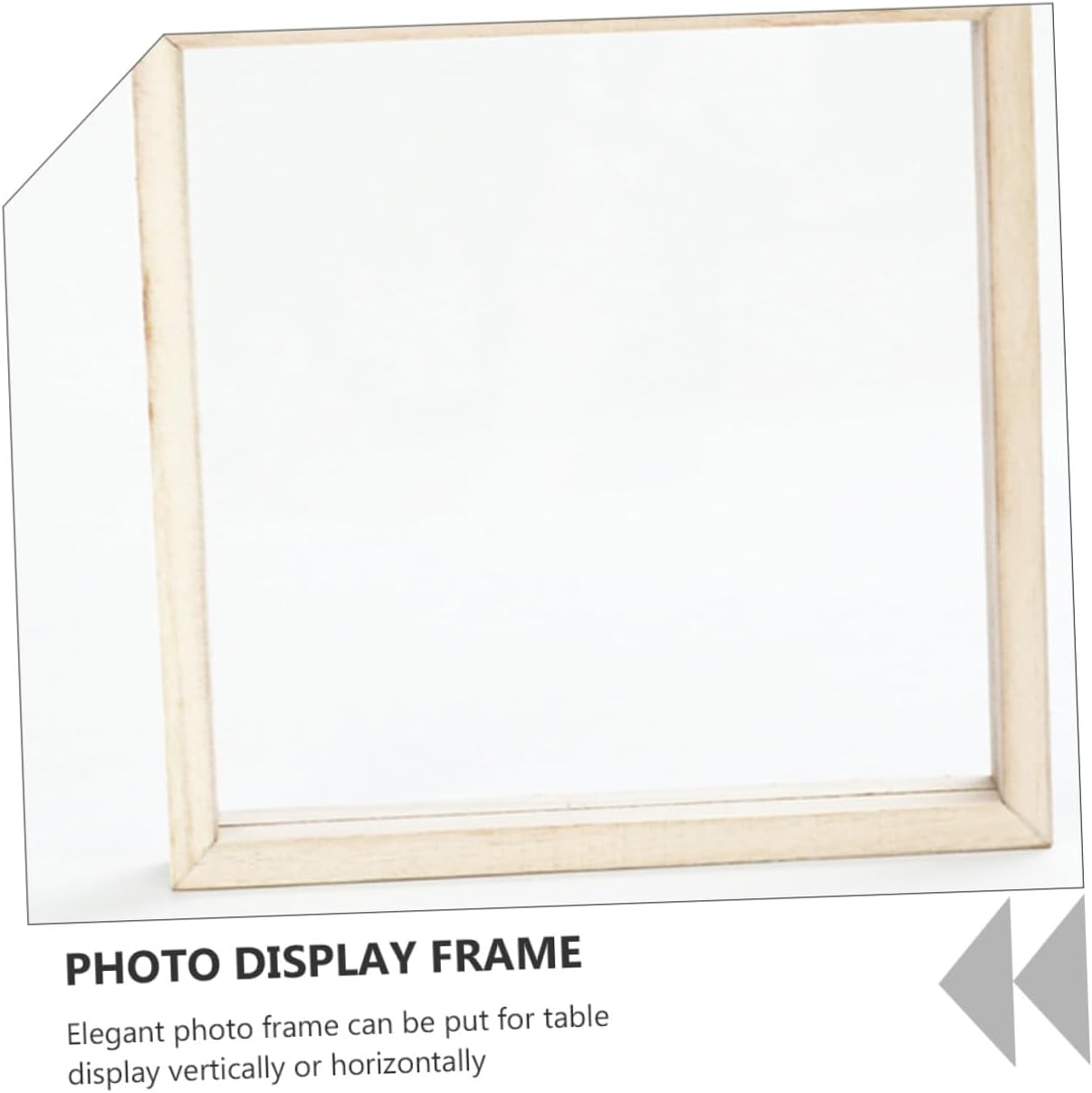 FUOYLOO 3pcs Wooden Acrylic Glass Picture Frames for Children, Beige