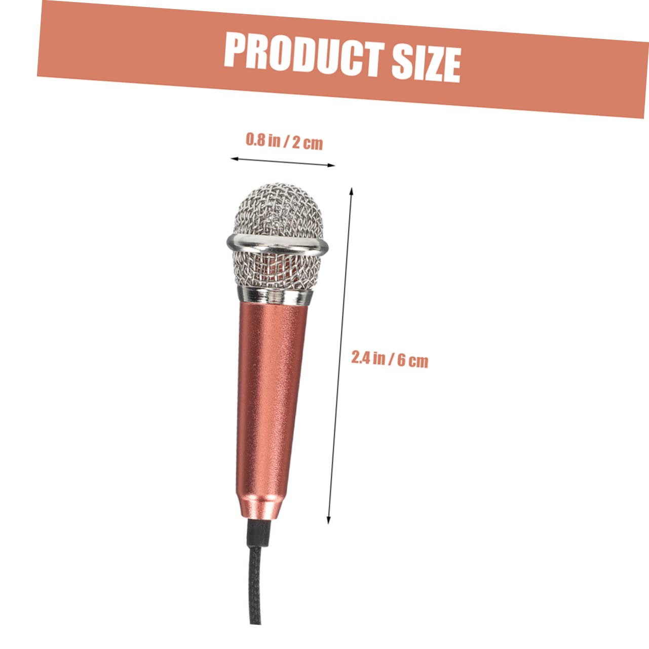 SWOOMEY 1set Miniature Microphone for Singing and Recording Play Design Compact and Portable Compatible Phones and Laptops for Interviews and Outdoor Use