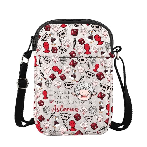 G2TUP BG3 Astarion Crossbody Bag BG3 Astarion Fans Gift Mentally Dating Astarion Shoulder Bag Astarion Messenger Bag