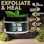 Foot Scrub with Tea Tree,Salicylic & Glycolic Acid | Best Exfoliating Foot Scrub for Dead Skin, Rashes, Warts, Athlete's Foot, Corns & Calluses, Foot Odour, Insect Bites | Foot Care for Women & Men