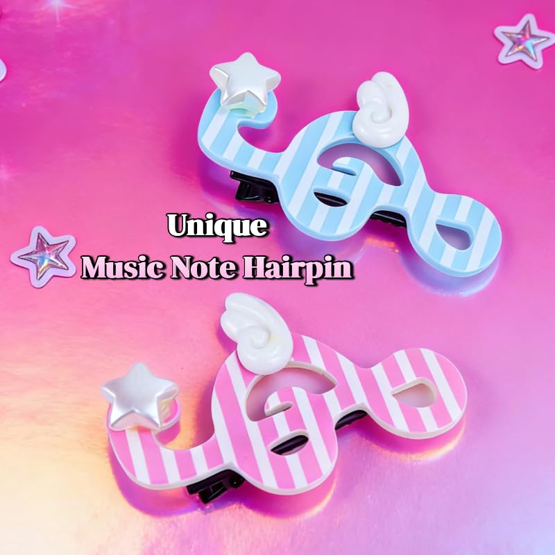 Pinzas de Pelo con Nota Musical y Ala para Mujer miniatura 3
