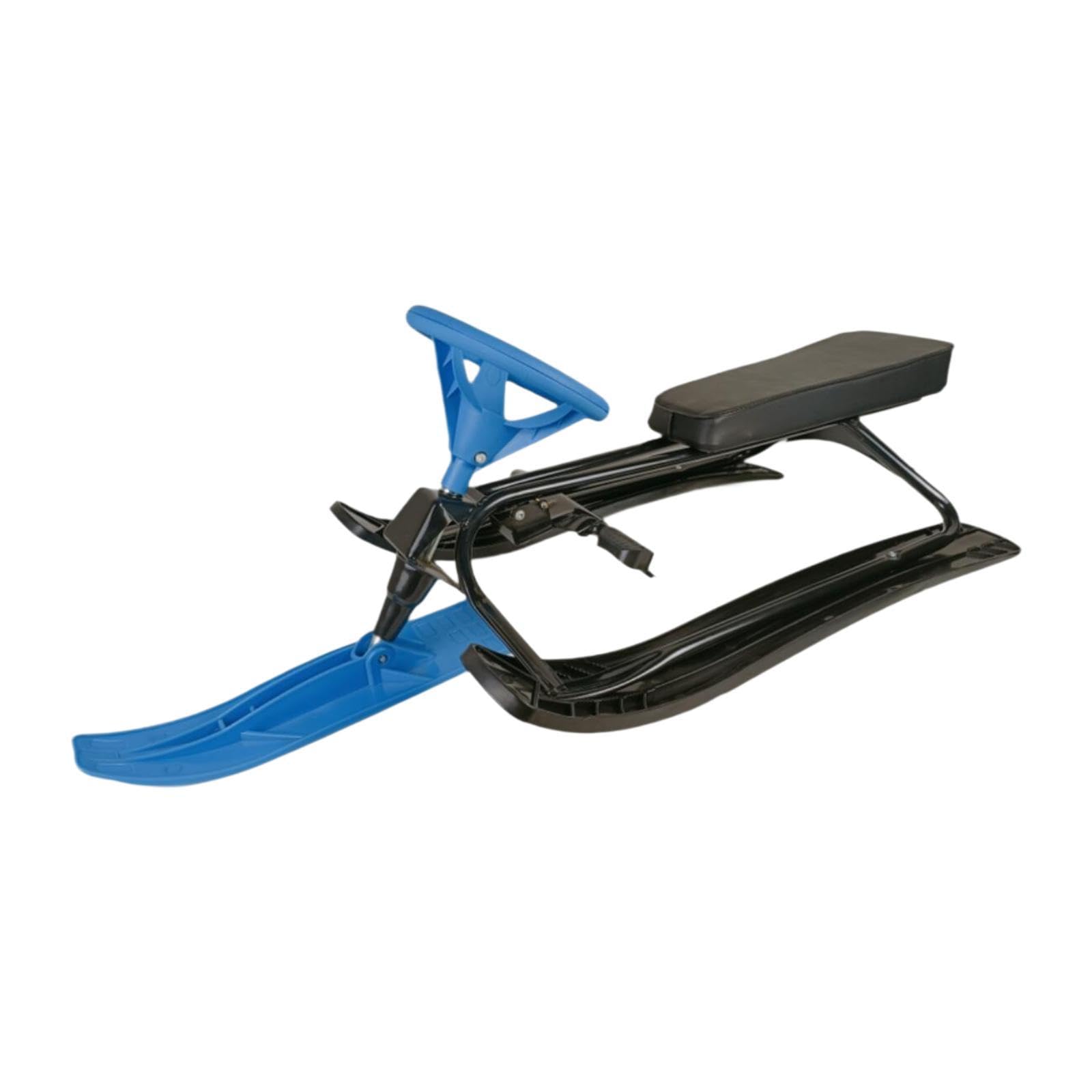 RNXRZANK Winter Sled with Steering Wheel and Brake for Outdoor Fun, Downhill Ski Slider for All Ages, Blue