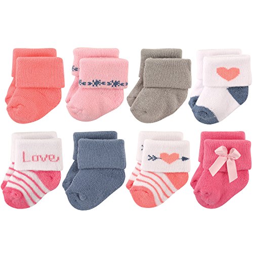 Hudson Baby Unisex Cotton Rich Newborn and Terry Socks