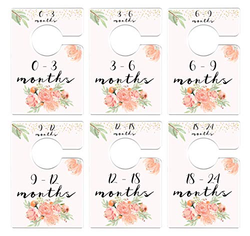 Mumsy Goose Nursery Closet Dividers Peach Floral Baby Clothes Dividers Coral Mint Gold Closet Organizers Mumsy Goose Nursery Closet Dividers Peach Floral Baby Clothes Dividers Coral Mint Gold Closet Organizers