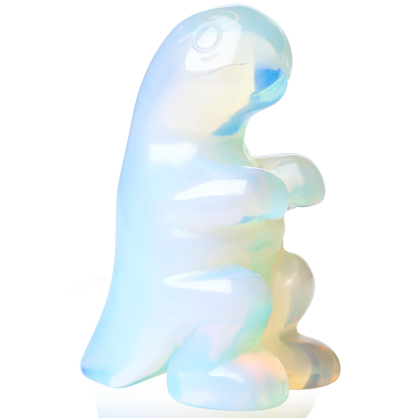 DUQGUHO Dinosaur Gift Decor Opal Crystals Statue Cute Figurines Collectible Decorations Gift for Women Men Christmas Home Desk Decor 1PC