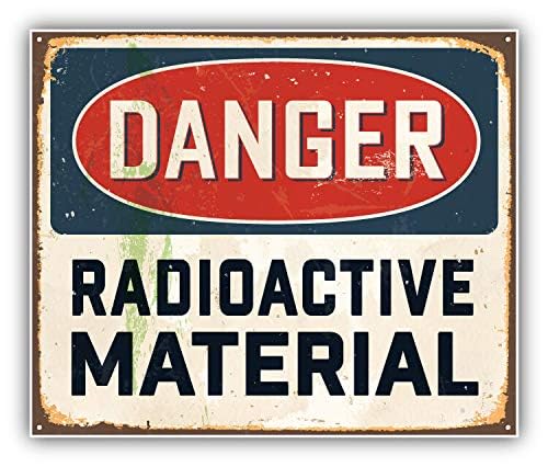 Danger Radioactive Material Vintage Metal Sign Round Metal 0.75" Lapel Pin Hat Shirt Pin Tie Tack Pinback3