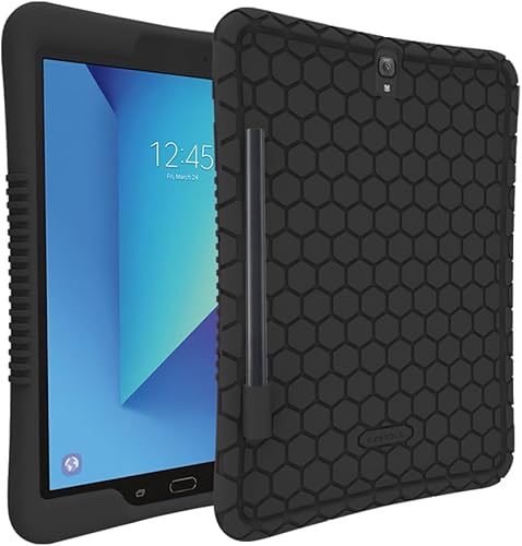 Fintie Funda de silicona para Samsung Galaxy Tab S3 9.7, ligera, a prueba de golpes con soporte para S Pen [antideslizante] [apta para niños] para