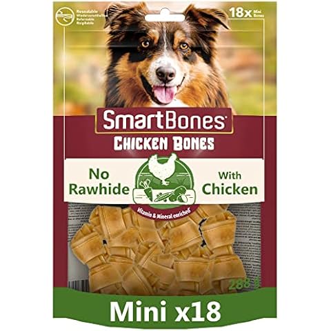Smartbones 18 Mini Chicken Bones Rawhide Free Chew Dog Treats Cover