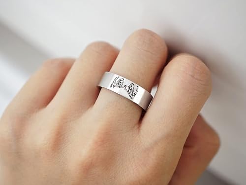 Miniatura 2 de Skeleton Pinky Promise Rings for Couple- Forever Love, Valentine's Day Gift