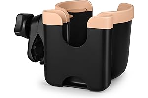 2-in-1 Stroller Cup Holder Phone Holder for most Strollers, Bikes, Scooters
