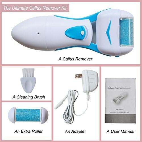 Rechargeable Electric Callus Remover - Safe Pedicure Tools Shaves Dead, Hard, Cracked Skin & Callus on Feet - Powerful Than Battery - Operated Foot File - Water Resistant