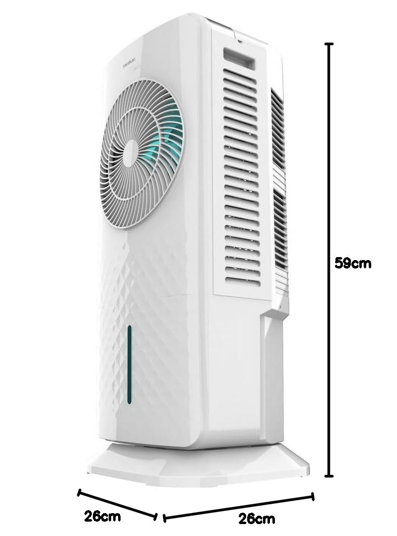 Cecotec Climatizador Evaporativo EnergySilence 3500 Cool Compact Smart, 65 W, Depósito 3,5 L, Táctil, Mando a distancia, 3 Velocidades, 2 modos, Oscilación 70º, Temporizador 12h, Incluye 2 enfriadores — view 9