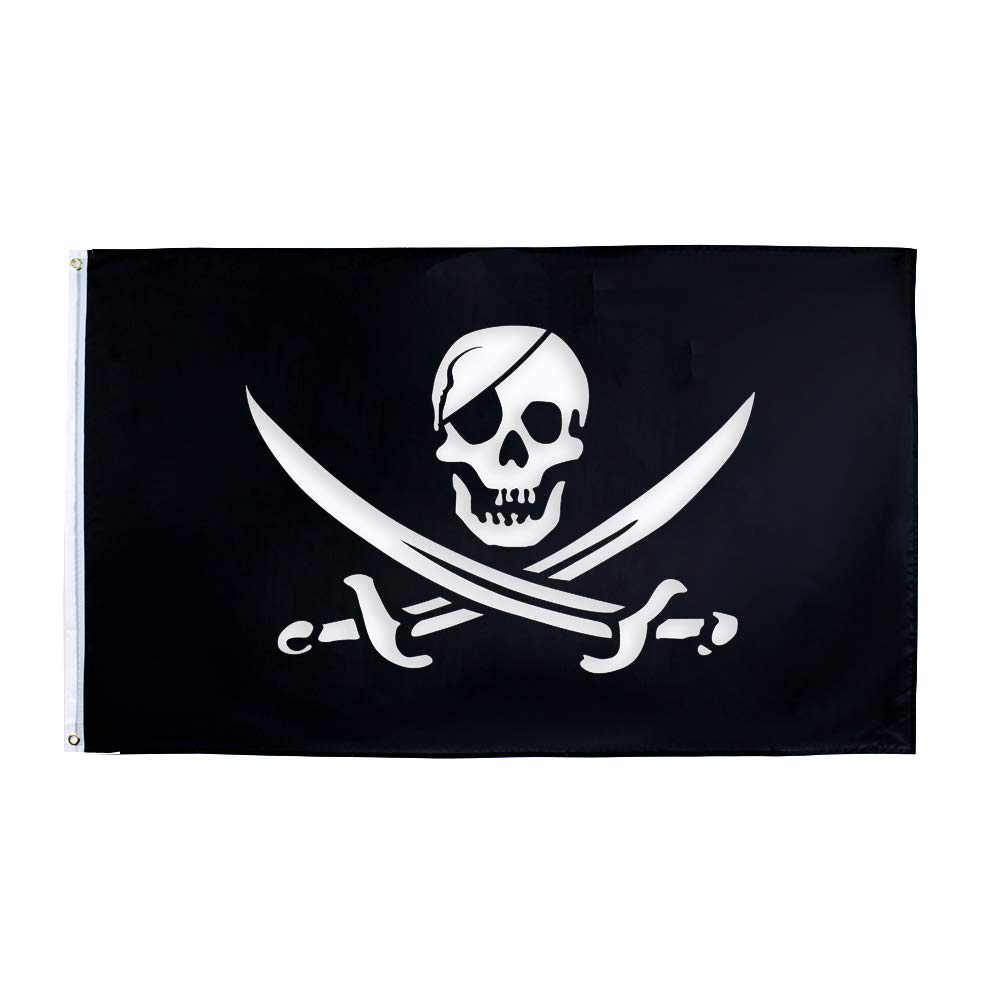 Amazon.com : Jack Rackham Flag - Pirate Jolly Roger Banner 3x5