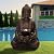 Glitzhome Buddha Fountain with Pump & LED Light, 2 Tier Zen Style Meditating Buddha Water Fountain Outdoor Fountains and Waterfalls Outdoor Floor Fountain Buddha Statues for Garden Patio Backyard 23"H