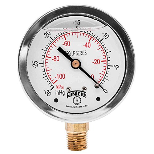 Image of Gauge, Pressure, 2-1 /2in, 30in. Hg Vac to 0