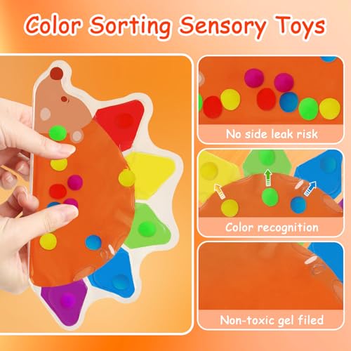 JoyLife Fidget Toys, Sensorik Spielzeug, Squeezable Farben Sortieren Spielzeuge, GelgefüLlte Sensorisches, Squeeze Spielzeuge Antistressspielzeug zum Quetschen und Kneten ADHS und Autismus Spielzeug