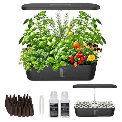 52 Pods Hydroponics Growing System Kit, Indoor Herb Garden with
