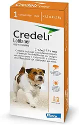 Antipulgas e carrapatos para cães de 5,5 a 11kg 225mg Credeli - 1 comprimido Elanco