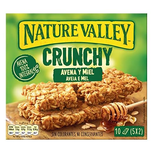 Nature Valley Crunchy Avena y Miel Barrita de Cereales, 5 x 42g