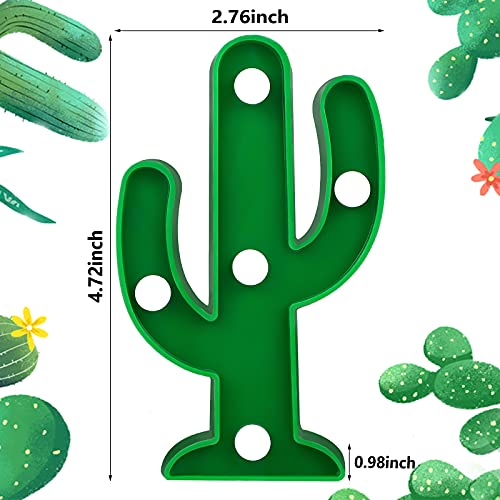 Lámpara de mesa LED diseño cactus 4 piezas 12x7 cm miniatura 2